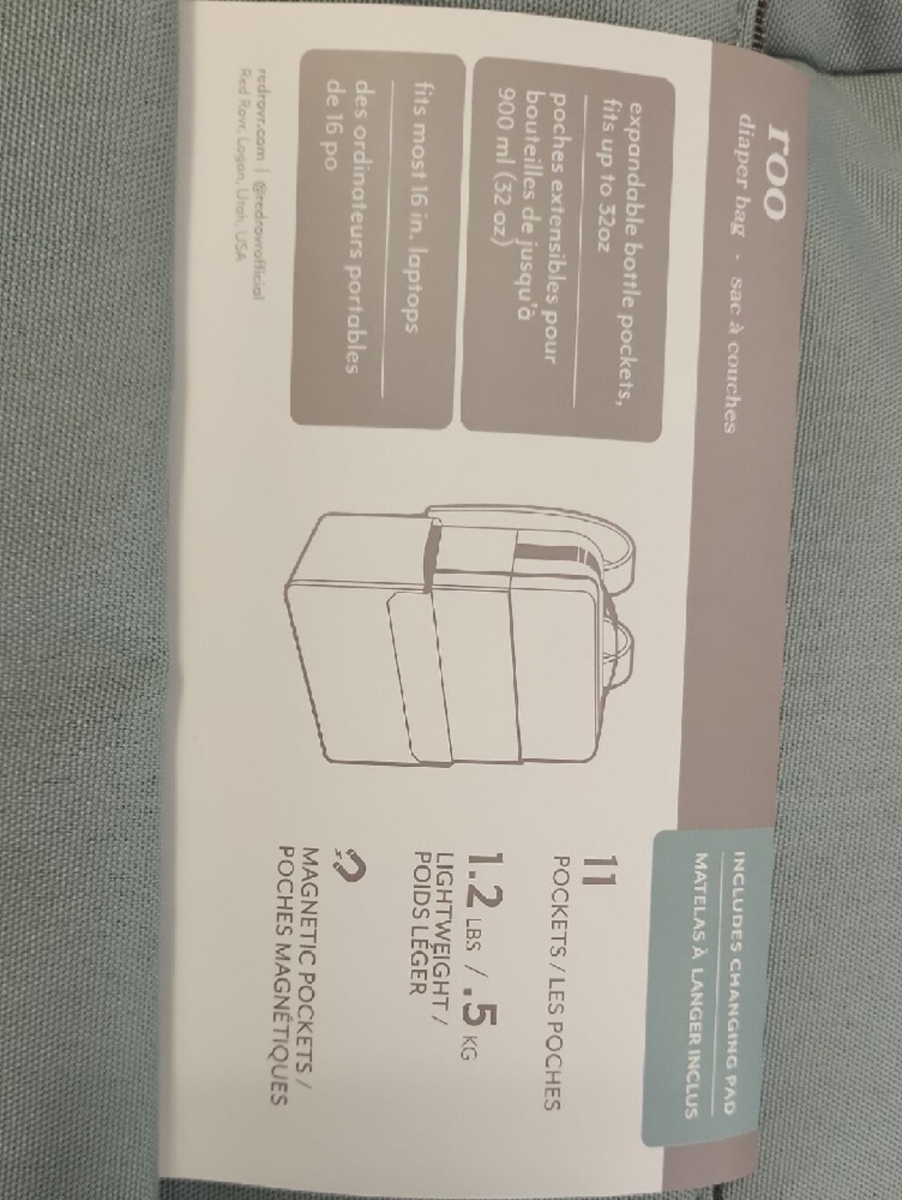 Minimalist Sage Green Diaper Bag – Parent-Friendly Organizer - Picture 3 of 12